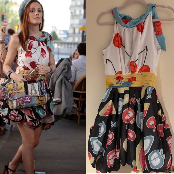 custom Dresses Blair Waldorf Cherry Print Dress Poshmark